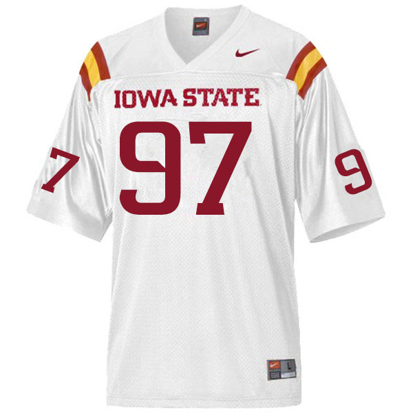 Iowa State Cyclones Men's #97 Drake Nettles Nike NCAA Authentic White College Stitched Football Jersey XI42Z03KX